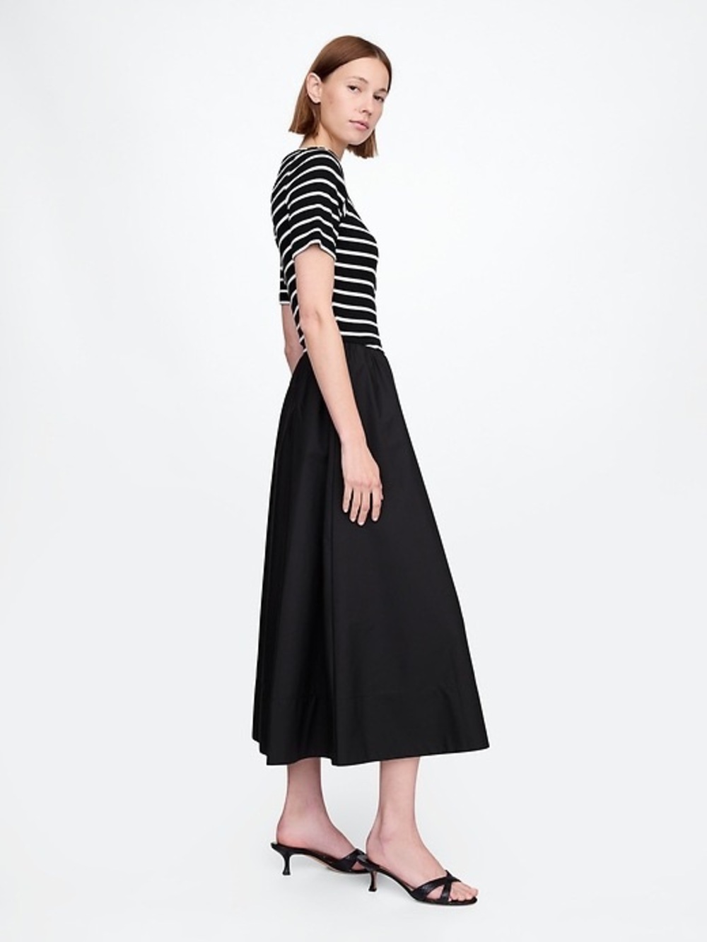 GAP Modern Rib Mixed Media Maxi Dress